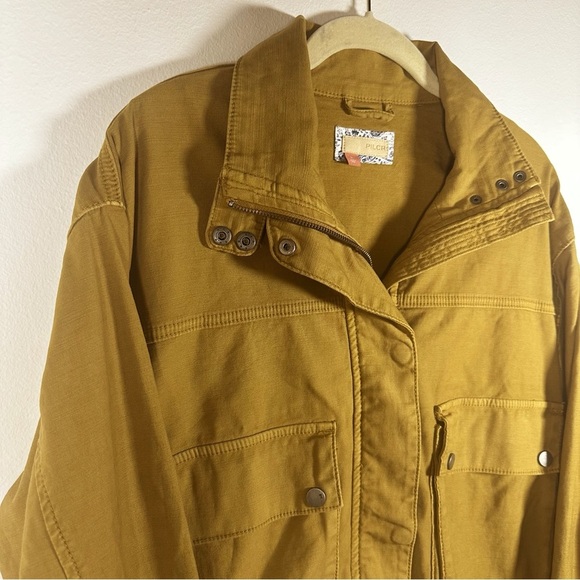Pilcro X Anthropologie Utility Bomber Jacket Camel Tan Size Large capsule - Picture 5 of 15